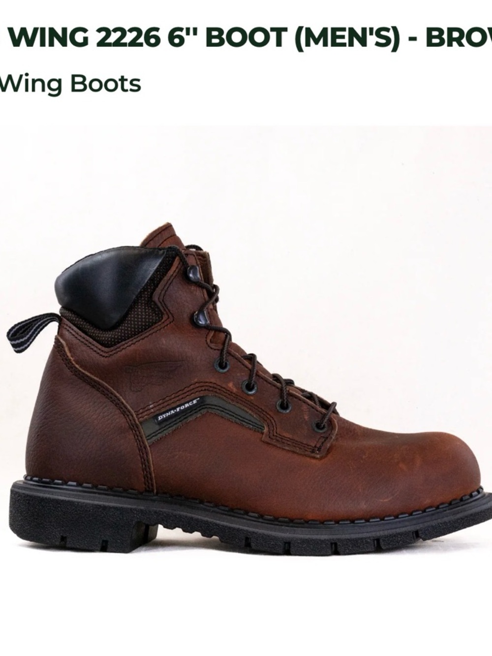 Wing 2226 6" Men's Work Boot - Brown